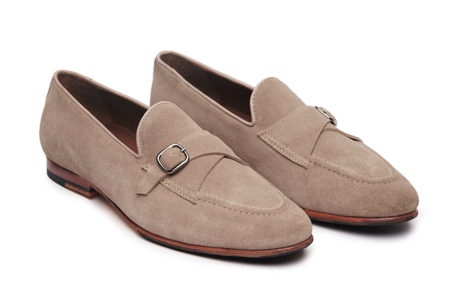Beige Suede Trumpet Shoes